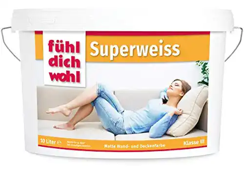 Wandfarbe derendo Fühl Dich Wohl Superweiss Innen 10l, matt