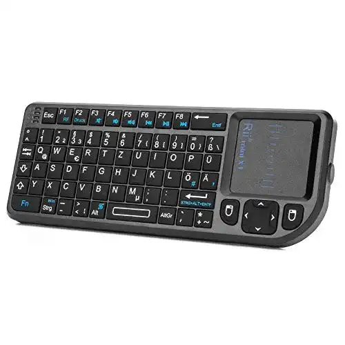 Rii X1 Mini Wireless Tastatur mit Touchpad für Smart TV und PC