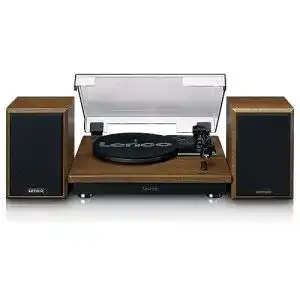 Plattenspieler Lenco LS-100 mit Bluetooth und externen Lautsprechern
