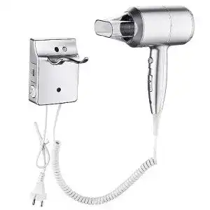 Wandhaartrockner QL mit Ionen, Wandhalterung und USB-Steckdose