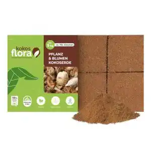 Kokosflora Kokoserde für Zimmerpflanzen und Outdoor 70L Maxiblock