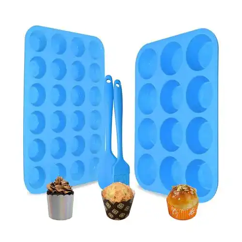 Silikon Muffinform Set 2 Stück für Muffins und Cupcakes
