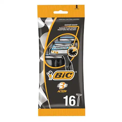 Bic 3 Action Rasierer für Herren – 16 Einwegrasierer mit 3 Klingen