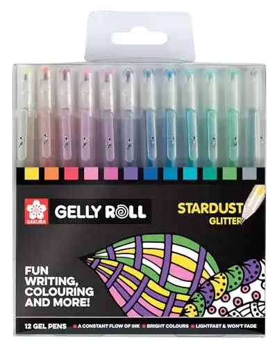 Gelstifte Sakura Gelly Roll Stardust Glitzer im 12er-Set