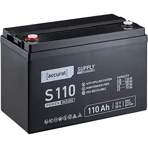 AGM-Batterie 110Ah Accurat S110-12V für Wohnmobile und Boote