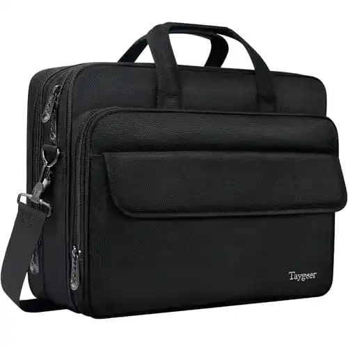 Laptoptasche 17 Zoll Taygeer – Erweiterbare Aktentasche für Herren