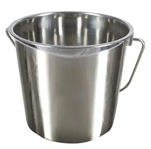 Putzeimer Kerbl 29375 aus Edelstahl mit 5,7 Litern Volumen