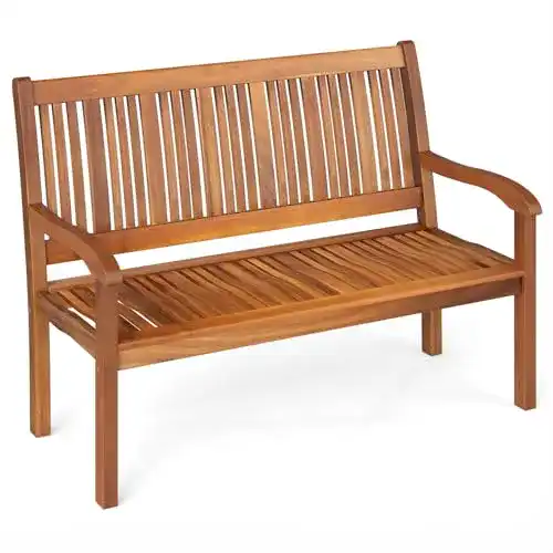 Gartenbank aus Holz von COSTWAY robuste Holzbank für den Garten