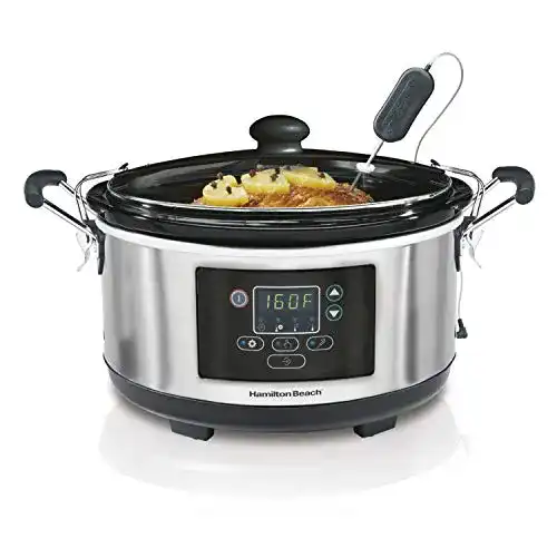 Hamilton Beach digitaler Slow Cooker, Schongarer mit 4,7l und Timer