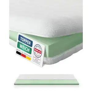 Komfortschaum Topper 180×200 cm für individuellen Schlafkomfort