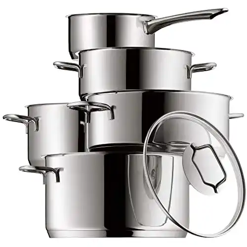 WMF Astoria Topfset Induktion 5-teilig Kochtöpfe mit Glasdeckel