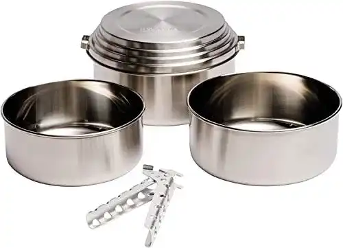 Camping Kochgeschirr Set aus Edelstahl für Solo Stove
