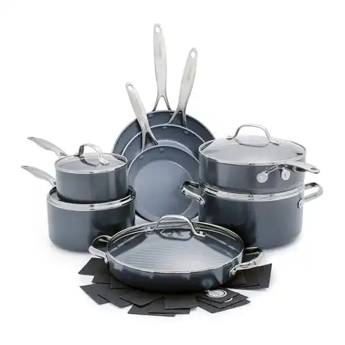 Keramikpfannen-Set Greenpan Valencia Pro 16-teilig, PFAS-frei, Induktion