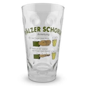 Dubbeglas Agiro Pfälzer Schorle Anleitung 0,5 L mit Aufdruck Pälzer
