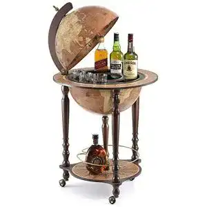 Globus-Bar Zoffoli Da Vinci Rust 40 cm mit Lenkrollen