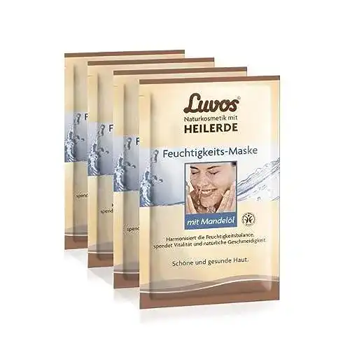 Luvos Feuchtigkeitsmaske mit Mandelöl im 4er Pack