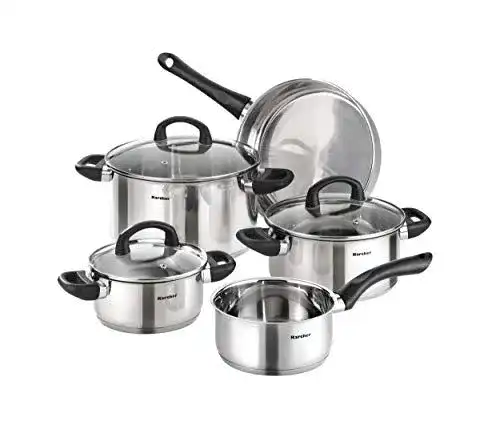 Karcher Topfset Mia aus Edelstahl – 5-teiliges Kochgeschirr