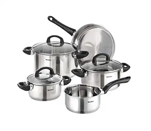 Karcher Topfset Mia aus Edelstahl – 5-teiliges Kochgeschirr