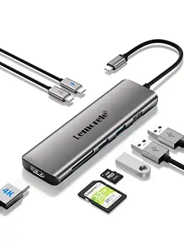 USB-C Hub von Lemorele Docking Station mit 9 Anschlüssen