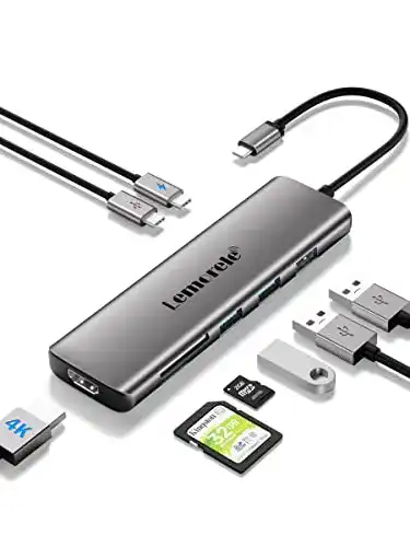 USB-C Hub von Lemorele Docking Station mit 9 Anschlüssen