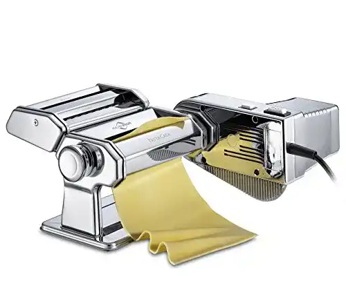 Elektrische Nudelmaschine Küchenprofi Motor Pastacasa Silber