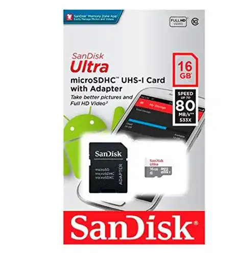 SanDisk Ultra 16GB microSDHC Speicherkarte für Android-Smartphones