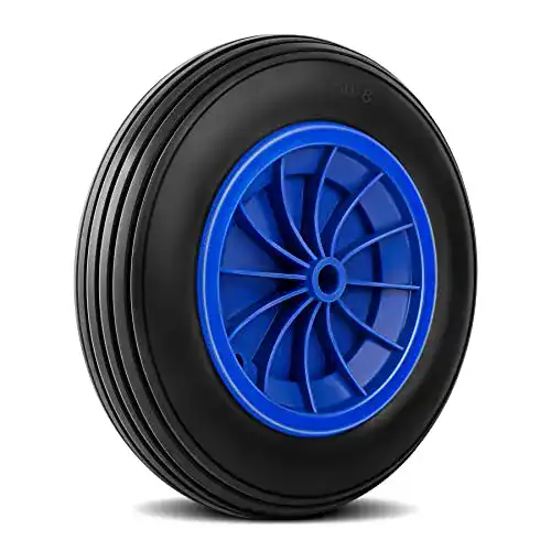 Schubkarrenrad Vollgummi YAOBLUESEA 3.50-8 Pannensicher