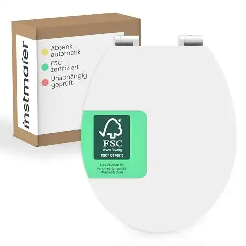 WC-Sitz mit Absenkautomatik von instmaier in Weiß