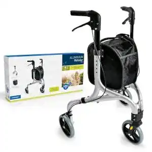 Alu-Rollator Weinberger mit 3 Rädern und abnehmbarer Tasche