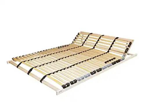 Lattenrost 140 x 200 cm Tauro Pro FB180 mit 7 Zonen und verstellbarem Kopfteil