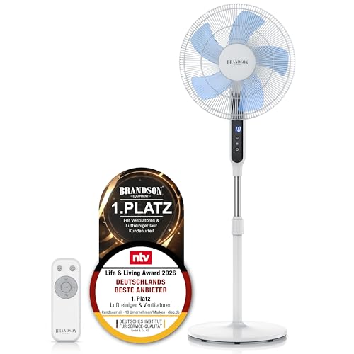 Brandson Standventilator mit DC-Motor und Fernbedienung