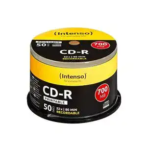 CD-R Intenso Rohlinge 700MB 52x in 50er Spindel Cakebox