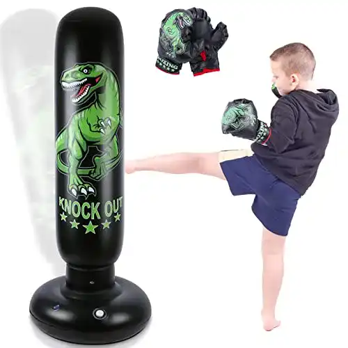 Freistehender Boxsack für Kinder im Dinosaurier-Design – 160 cm