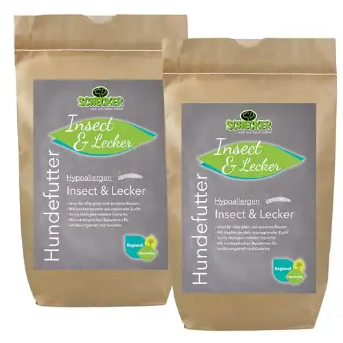 Insekten Hundefutter Schecker Trockenfutter für Hunde – hypoallergen