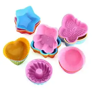 Muffinform Silikon 26er Set, wiederverwendbare Förmchen