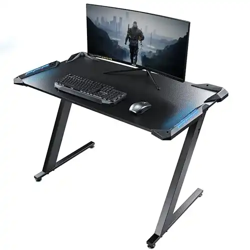 Gaming Tisch Eureka Ergonomic Z1S mit RGB-Beleuchtung und viel Platz