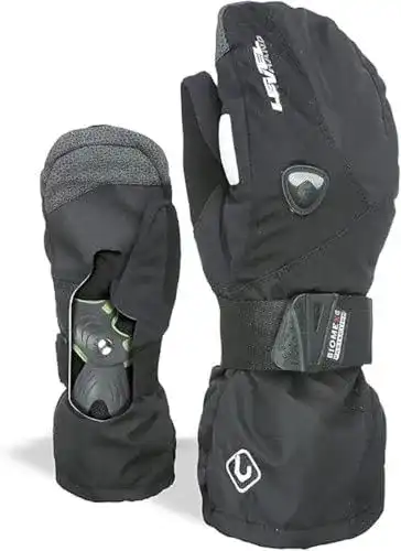 Level Herren Fäustlinge Fly Mitt in Schwarz, Größe 10.5