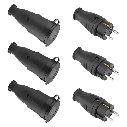 Schuko-Stecker Muzha Schutzkontaktstecker und Gummikupplung