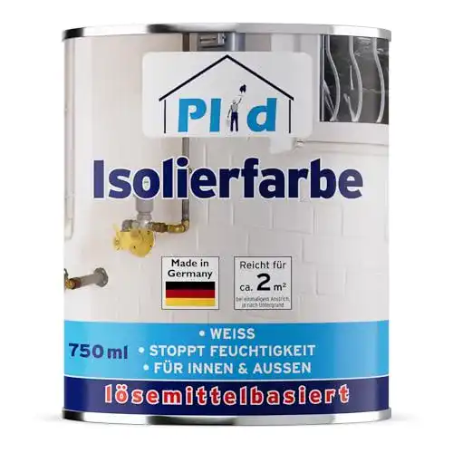 Sperrgrund Plid Isolierfarbe weiß – Anti-Schimmel, 0,75L