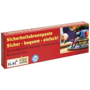 Brennpaste KM Firemaker 3 Stück à 80g für Fondue-Geräte