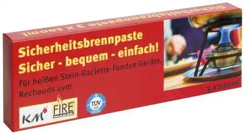 Brennpaste KM Firemaker 3 Stück à 80g für Fondue-Geräte