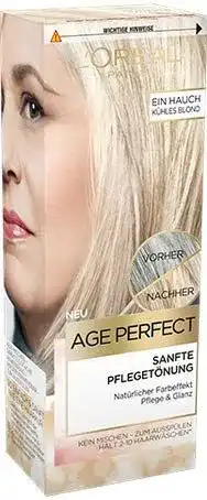 Haartönung in Blond von L’Oréal Paris Age Perfect sanfte Pflege