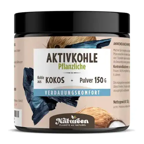 Aktivkohle zur Zahnaufhellung aus Kokosnussschalen