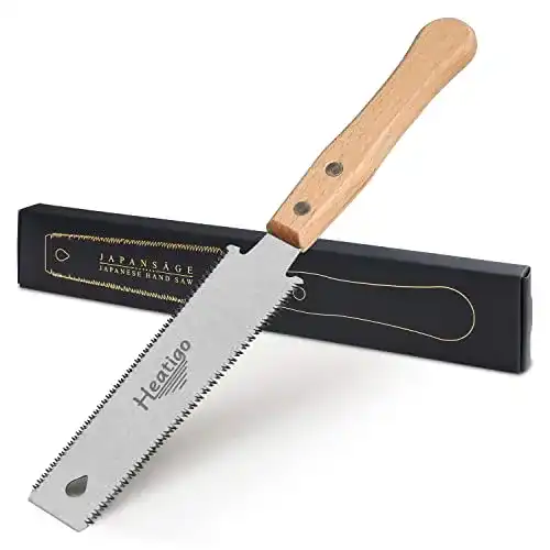 Heatigo Japanische Zugsäge mit zweischneidiger Klinge 11/17 TPI