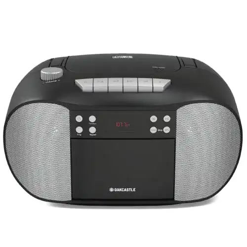 Oakcastle BCX10 Tragbarer CD-Player mit Kassettendeck und Radio