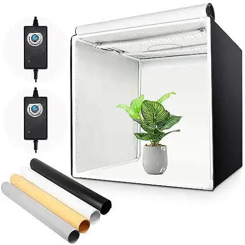 Yorbay Fotostudio Set 60 x 60 x 60 cm mit LED Lichtbox und CRI 95+