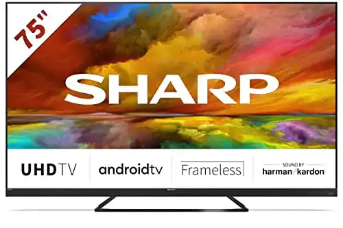 Sharp 75EQ3EA 75 Zoll Fernseher mit Android TV und 4K Ultra HD