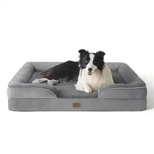 Bedsure orthopädisches Hundebett für mittlere Hunde, 89×63 cm, grau