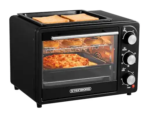 Mini-Backofen 20 Liter mit Konvektion und Warmhalteplatte