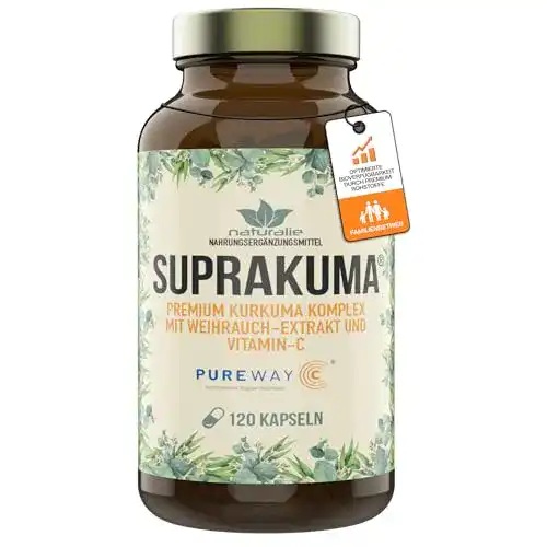 Weihrauch-Kurkuma-Kapseln von naturalie – 120 Kapseln im Braunglas